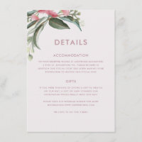 Australian Native Gum Leaf Wedding Invitation