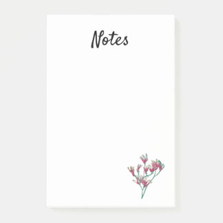 Australian native Kangaroo Paw watercolour art Post-it Notes