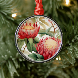 Australian Native Protea Flower II Metal Ornament