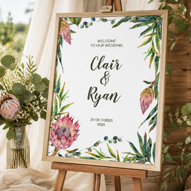 Australian Native Wedding Welcome Sign Poster (Creator Uploaded)
