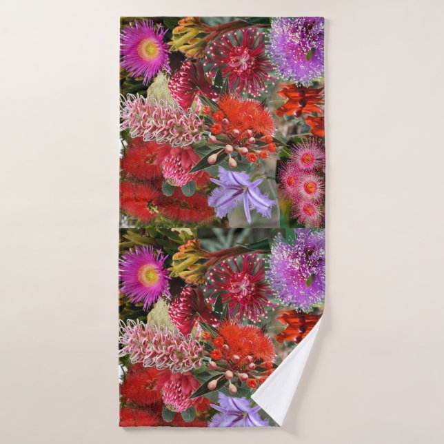 Australian Native Wild Flowers Bath Towel (Bath Towel)