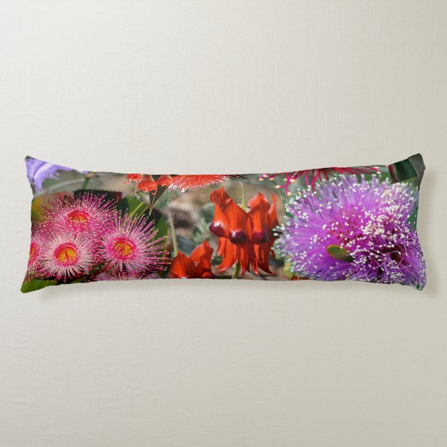 Australian Native Wild Flowers Body Cushion (Front)