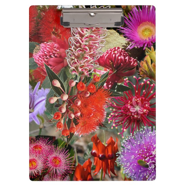 Australian Native Wild Flowers Clipboard (Front)