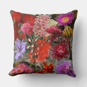 Australian Native Wild Flowers Large Cushion