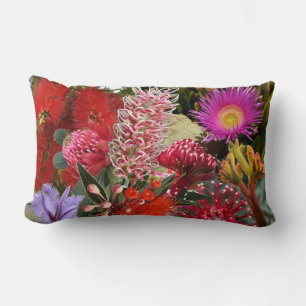 Australian Native Wild Flowers Lumbar Cushion