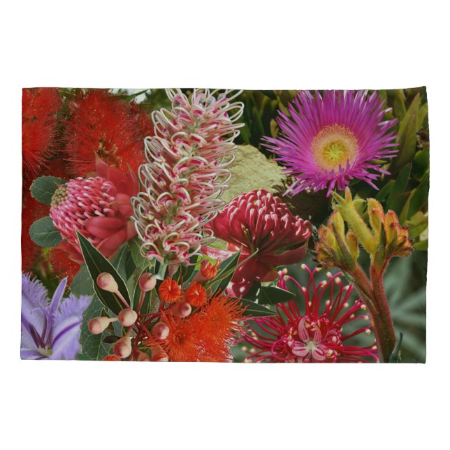 Australian Native Wild Flowers Pillowcase (Back)