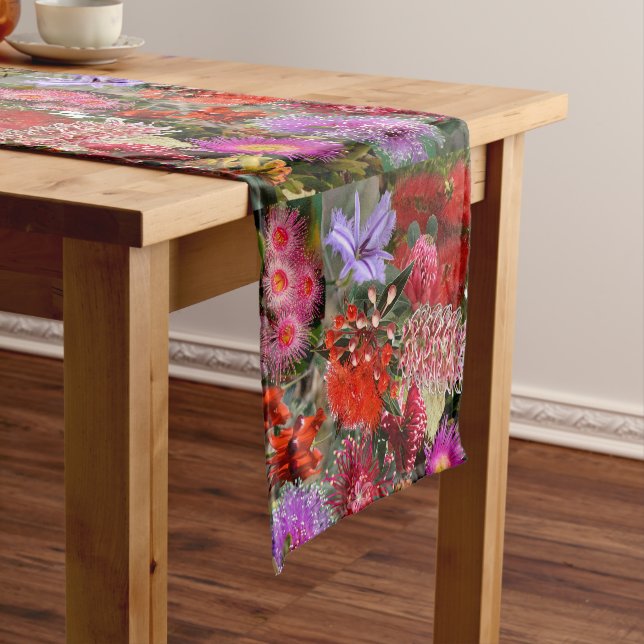 Australian Native Wild Flowers Short Table Runner (In Situ)