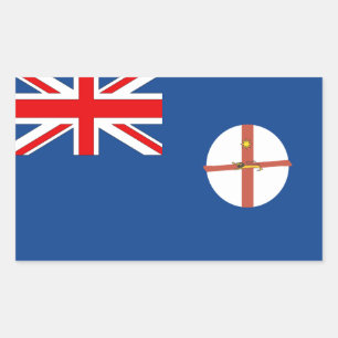 Australian New South Wales Flag Rectangular Sticker