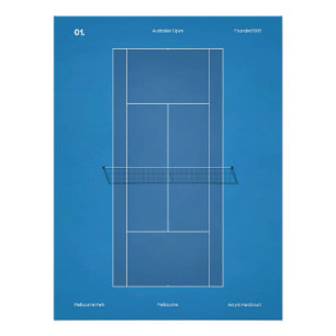 Australian Open Tennis Court Poster