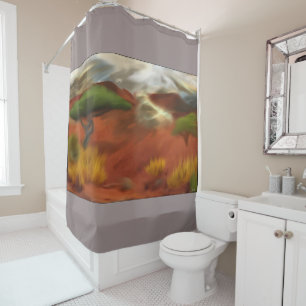 Australian Outback Dawn Abstract Art Shower Curtain
