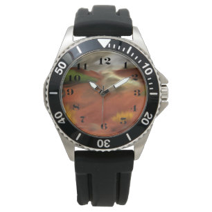 Australian Outback Dawn Abstract Art Watch