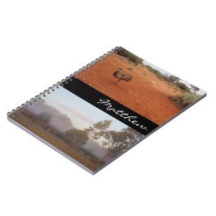 Australian outback notebook with name