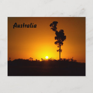 Australian outback sunset postcard