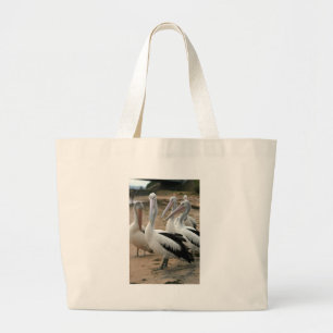 Australian Pelicans at Phillip Island Large Tote Bag