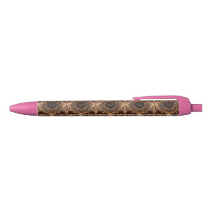 Australian Petals: Banksia Flower Wood Print Blue Ink Pen