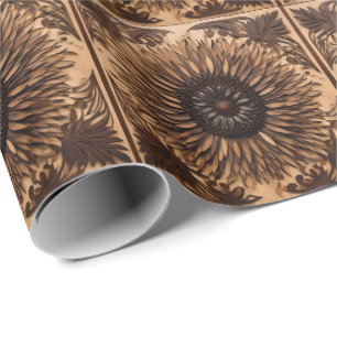 Australian Petals: Banksia Flower Wood Print Wrapping Paper