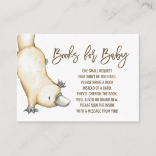 Australian Platypus Books for Baby Enclosure Card
