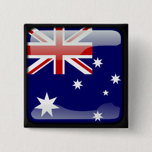 Australian polished 15 cm square badge