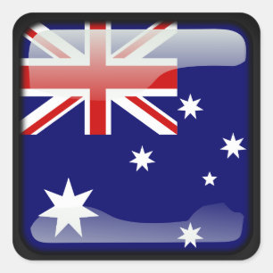 Australian polished square sticker