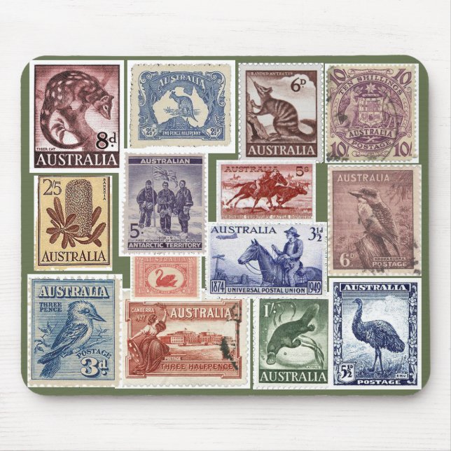 Australian Postage Stamp Mousepad (Front)
