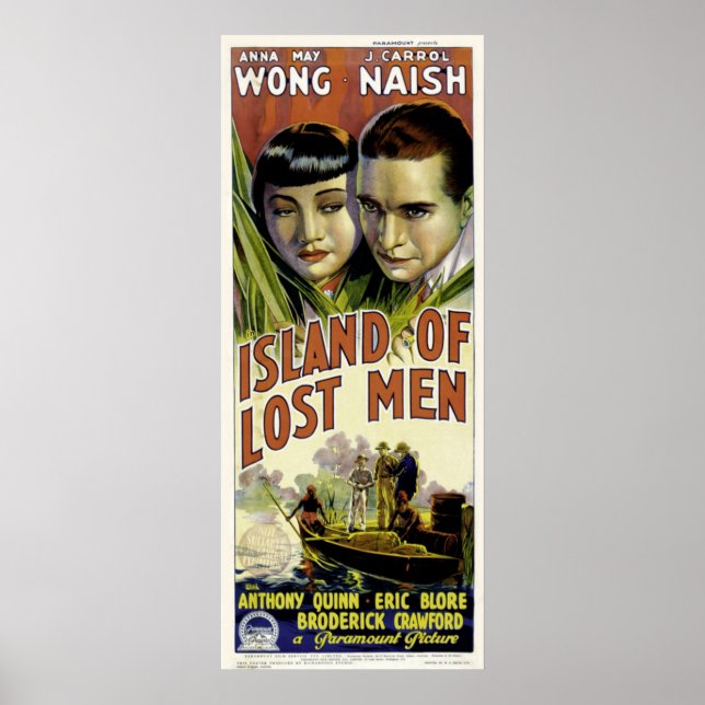 Australian Poster ~ Island of Lost Men ~ 1939 Film (Front)