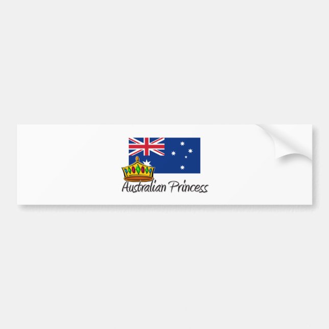 Australian Princess Bumper Sticker (Front)