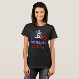 Australian Princess Tiara National Flag T-Shirt