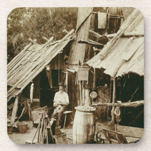 Australian prospector, c.1880s (sepia photo) coaster