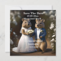 Australian Quokka Marry Me, Save The Date