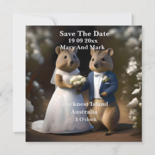 Australian Quokka Marry Me, Save The Date