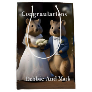 Australian Quokka Marry Me, Wedding Medium Gift Bag