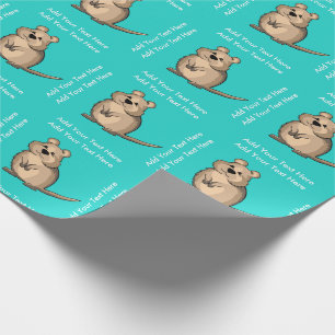 Australian Quokka Personalised Custom Colour Wrapping Paper