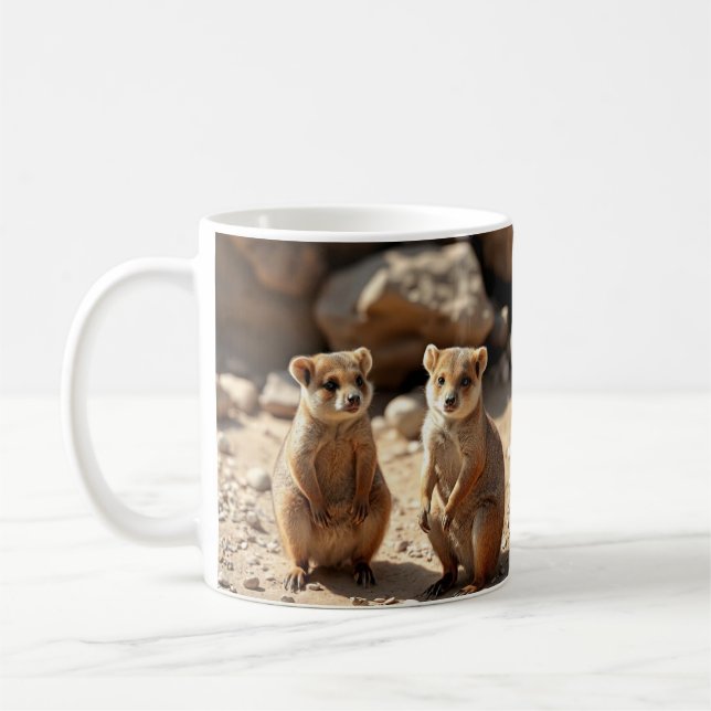 Australian Quokka Twins, Coffee Mug (Left)