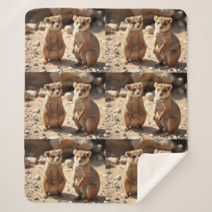 Australian Quokka Twins, Sherpa Blanket