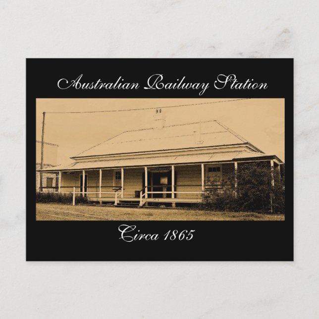 Australian Railway Station circa 1865-Postcard Postcard (Front)