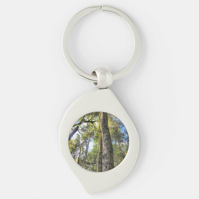 Australian Rainforest Eucalyptus Gum Trees Key Ring (Front)