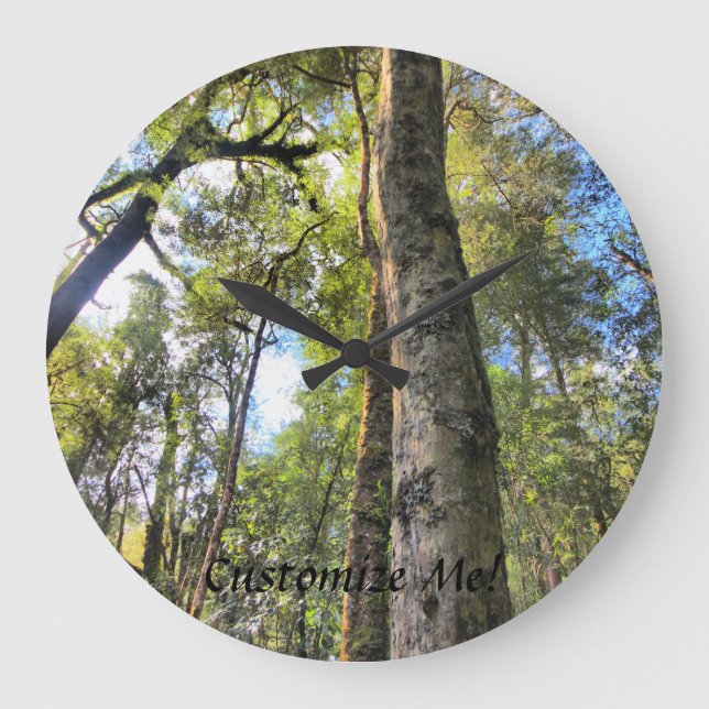 Australian Rainforest Eucalyptus Gum Trees Large Clock (Front)