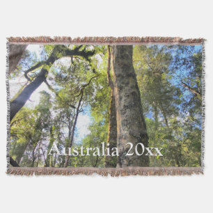 Australian Rainforest Eucalyptus Gum Trees Throw Blanket