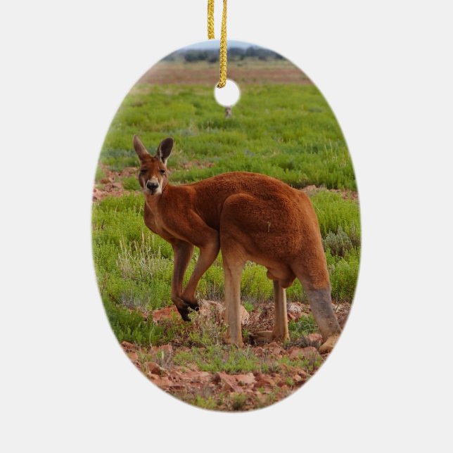 Australian red kangaroo ornament (Back)