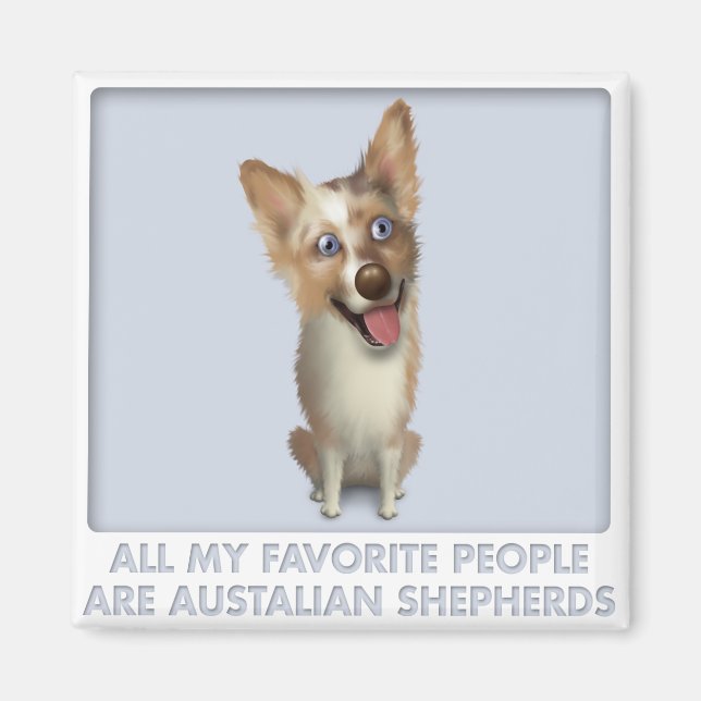 Australian Red Merle Shepherd Favourite Magnet (Front)