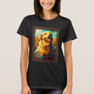 Australian Retriever Painting Sunflower Flower Mum T-Shirt