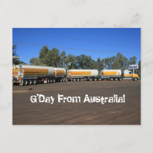 Australian Road Train Truck Postcard