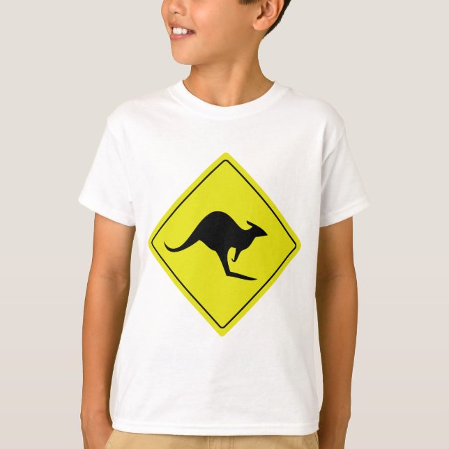 australian roadsign kangaroo australia T-Shirt (Front)