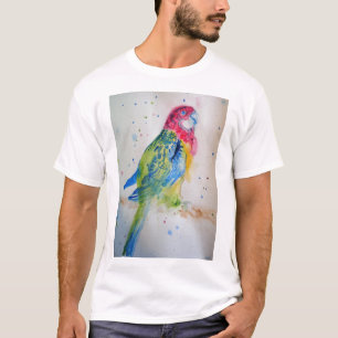 Australian Rosella Parrot Watercolour art T Shirt