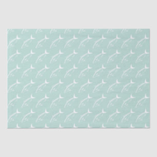 Australian Salmon Fish in White on Aqua Tissue Paper