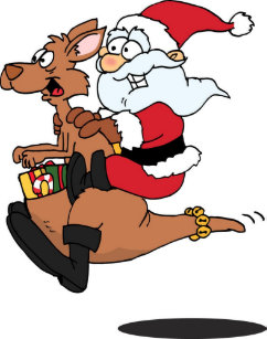 Santa Kangaroo Cards Zazzle Au