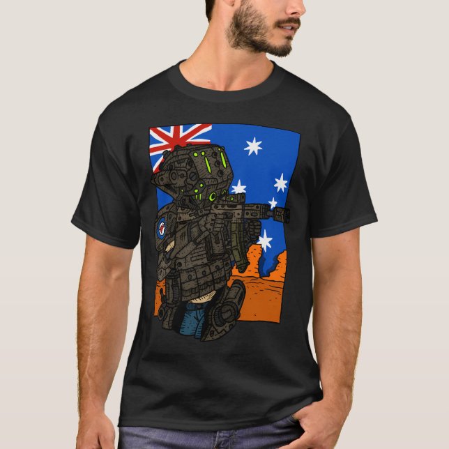Australian Sci Fi Soldier Girl. T-Shirt (Front)