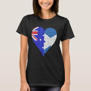 Australian Scottish Flag Heart T-Shirt