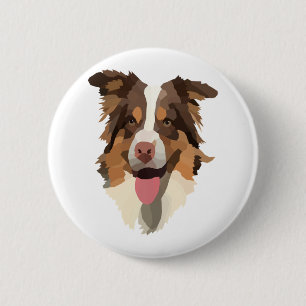Australian shepherd 1 6 cm round badge