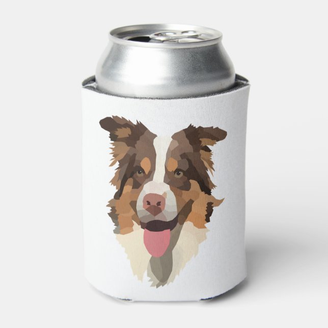 Australian shepherd 1 can cooler (Can Front)